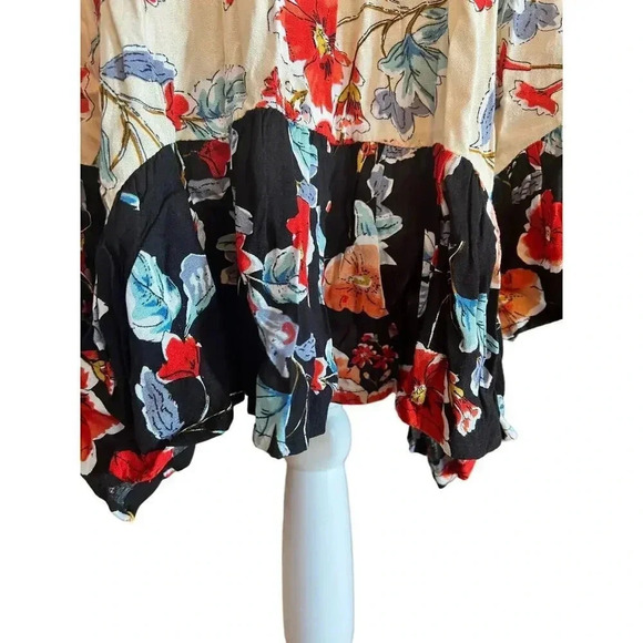 patrons of peace NWT womens tunic dress floral boho babydoll ruffled size medium - Picture 9 of 10